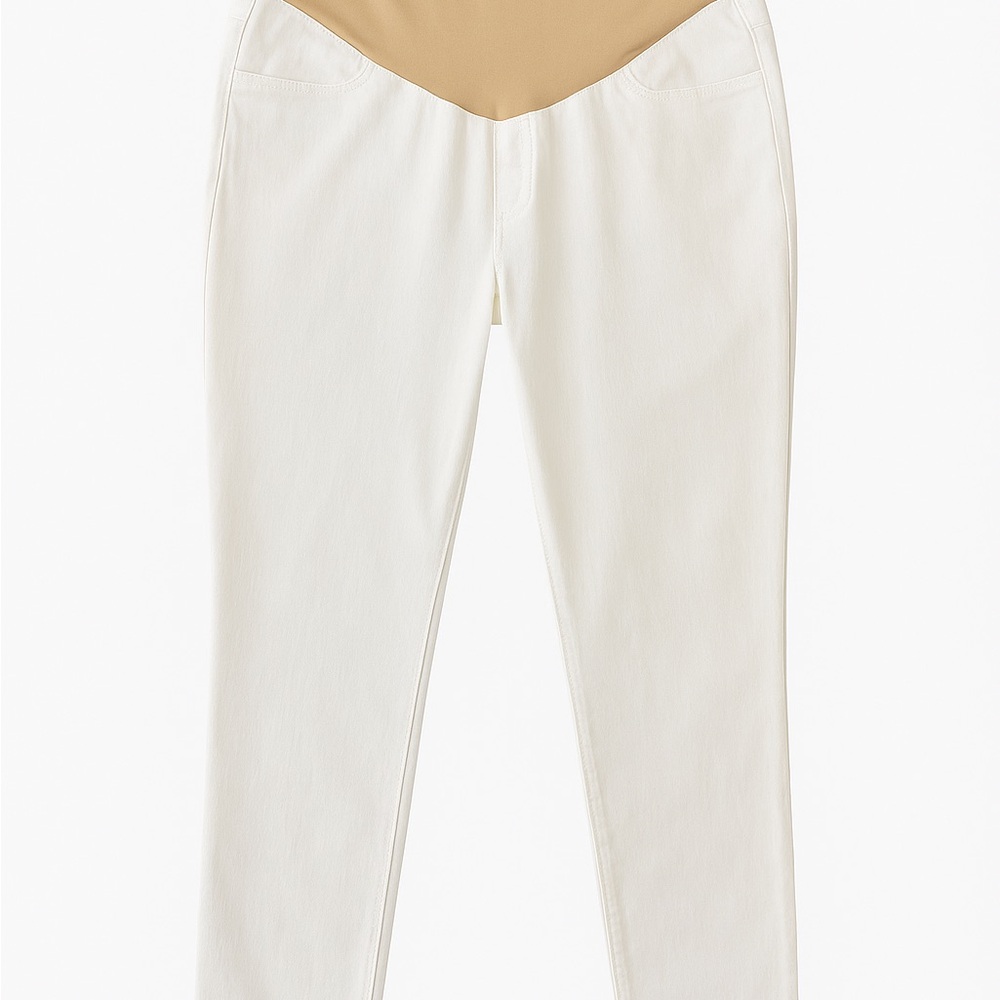 Time and Tru Maternity Skinny Pants White Size XXL (20) Over-Belly Panel